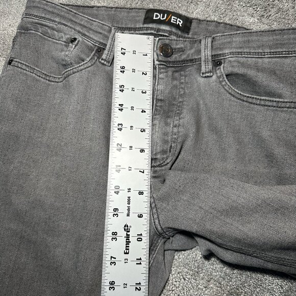 DU/ER Duer N2X Slim Fit Jeans Mens Fits 34x30.5 Dark Grey Stretch Performance - Picture 11 of 11